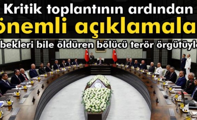 Kritik toplantının ardından önemli açıklamalar