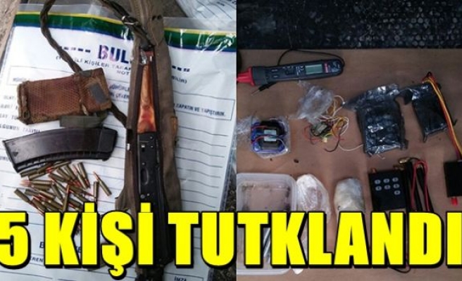 Kurumlara saldırı hazırlığındaki 5 kişi yakalandı