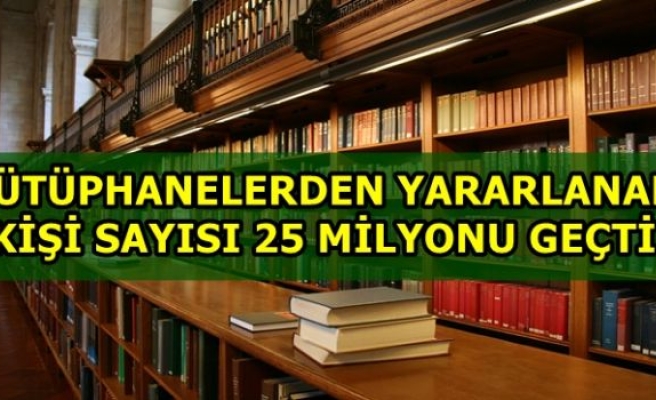 Kütüphanelere üye sayısı 2 milyonu aştı