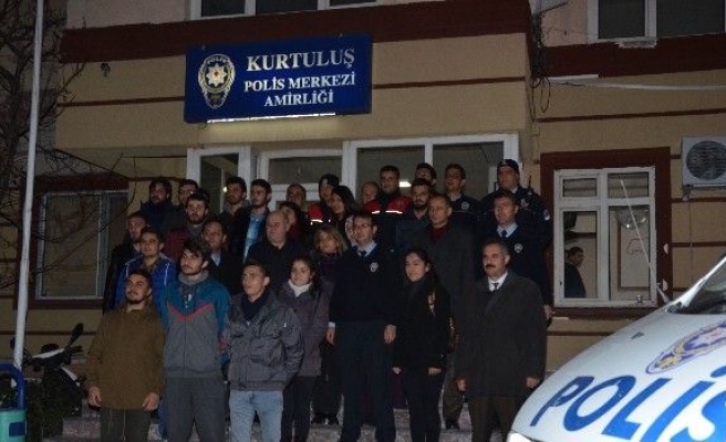 KYK öğrencilerinden polis merkezlerine ziyaret