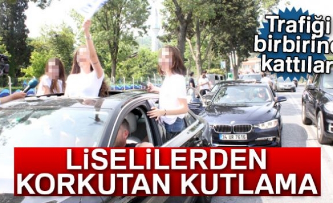 LİSELİLERDEN KORKUTAN KUTLAMA!