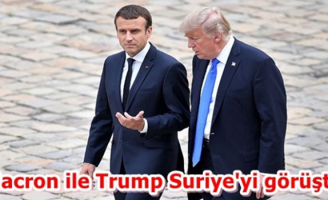 Macron ile Trump Suriye'yi görüştü