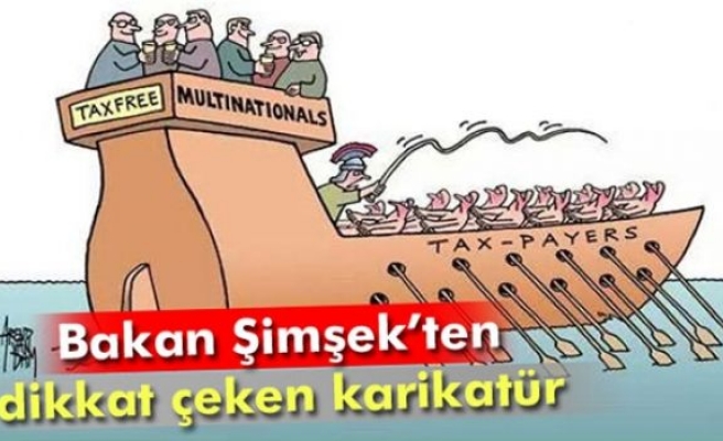 Maliye Bakanı Şimşek'ten dikkat çeken karikatür