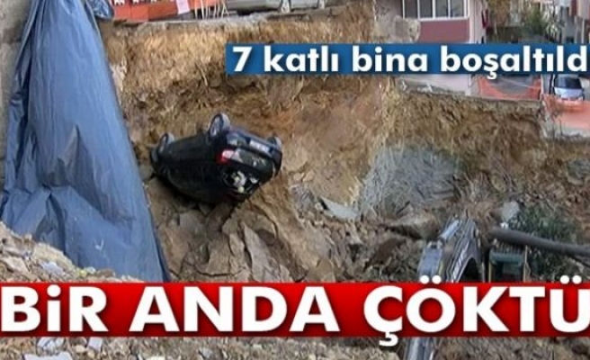 Maltepe'de göçük, 7 katlı bina boşaltıldı