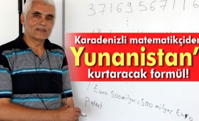 Matematikçiden Yunanistan'ı kurtaracak formül