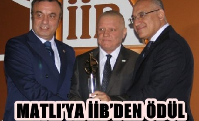 Matlı'ya İİB'den Ödül