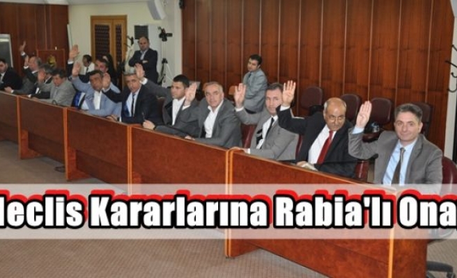 Meclis Kararlarına Rabia'lı Onay