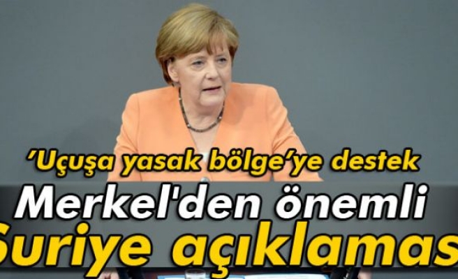 Merkel’den ’uçuşa yasak bölge’ye destek