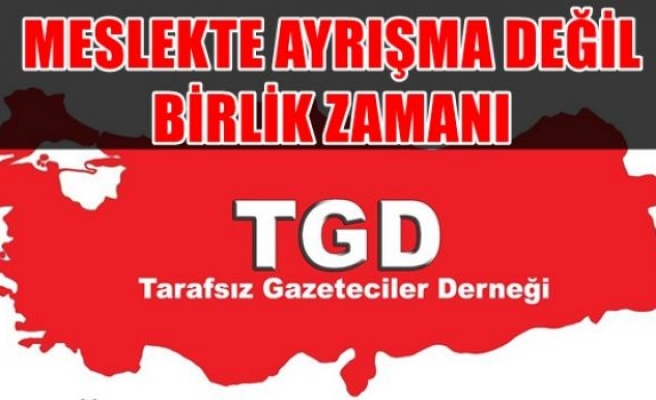 Meslekte ayrışma değil birlik zamanı