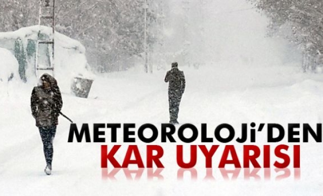 Meteoroloji KAR Uyarısı Yaptı!