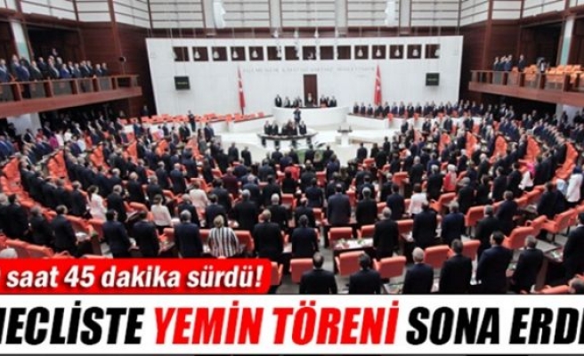 Milletvekili yemin töreni sona erdi