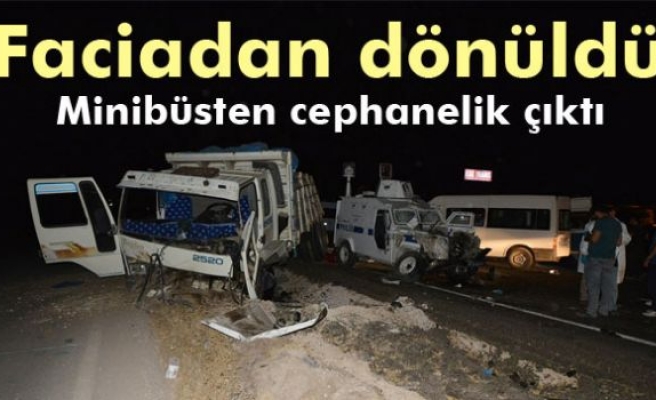 Minibüsten cephanelik çıktı