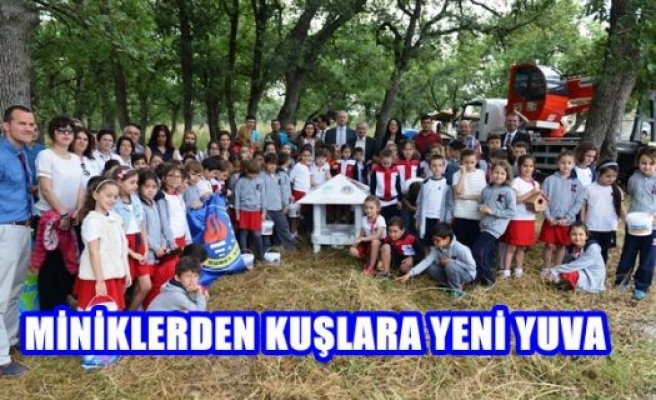 Miniklerden Kuşlara Yeni Yuva