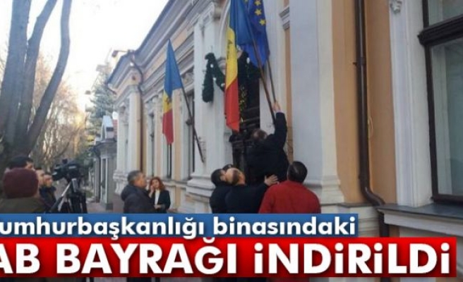 Moldova Cumhurbaşkanlığı binasındaki AB bayrağı indirildi