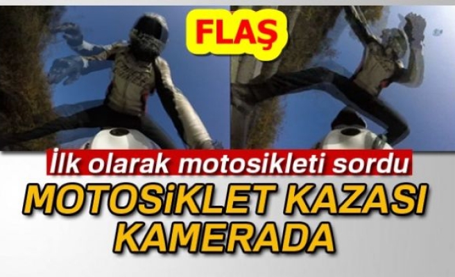 MOTOSİKLET KAZASI KAMERADA!