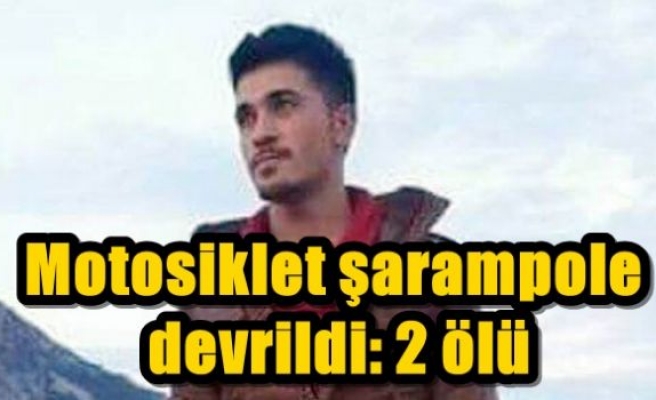 Motosiklet şarampole devrildi: 2 ölü