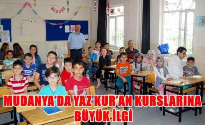 Mudaya'da yaz kur'an kurlarına büyük ilgi