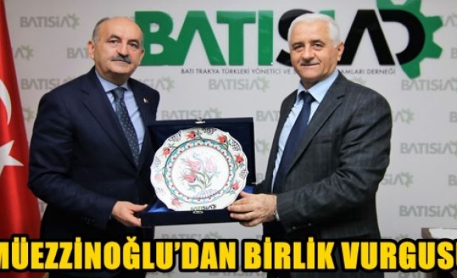 MÜEZZİNOĞLU BATISİAD’I ZİYARET ETTİ…