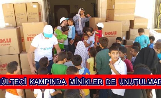 MÜLTECİ KAMPINDA MİNİKLER DE UNUTULMADI