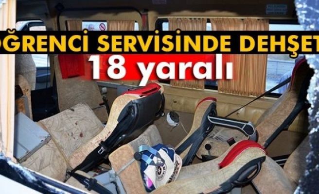 Öğrenci servisi TIR’a çarptı: 18 yaralı