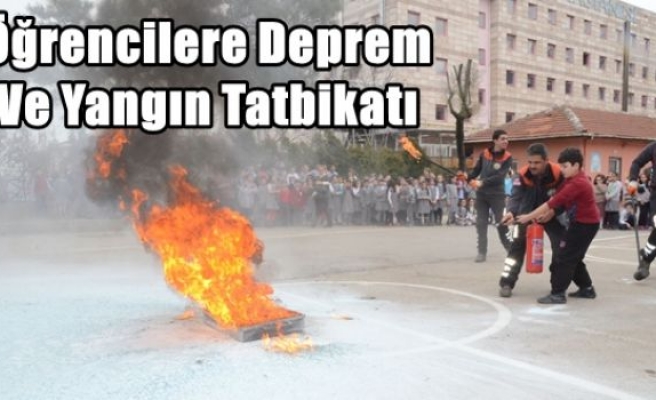 Öğrencilere Deprem Ve Yangın Tatbikatı