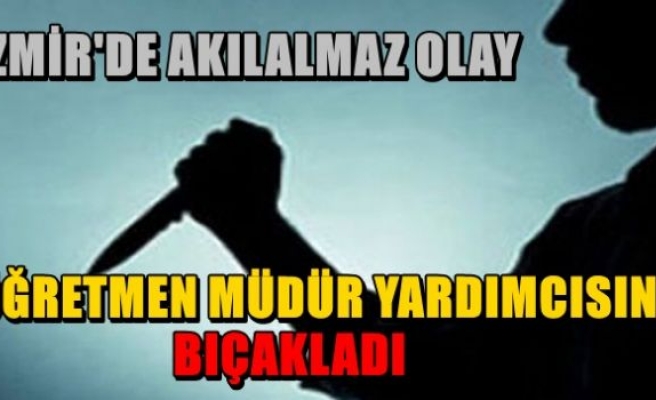 Öğretmen, müdür yardımcısını bıçakladı