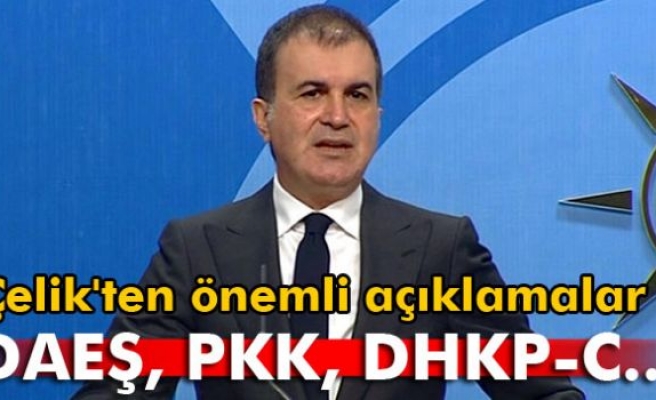 Ömer Çelik'ten önemli açıklamalar