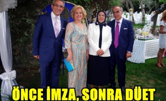 Önce imza,sonra düet