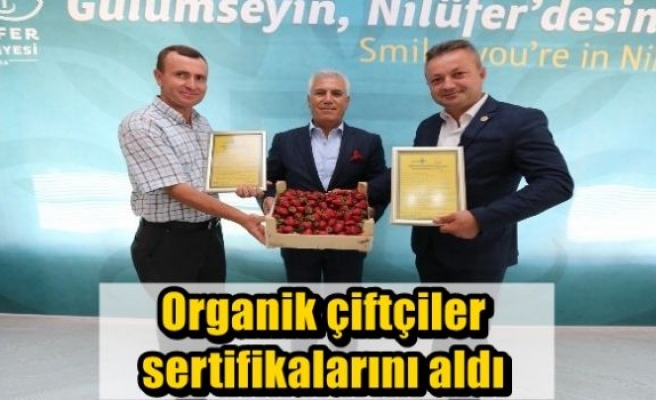  Organik çiftçiler sertifikalarını aldı