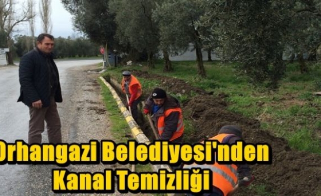 Orhangazi Belediyesi'nden Kanal Temizliği 