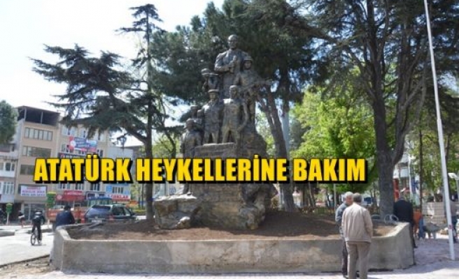 Orhangazi'de Atatürk Heykellerine Bakım