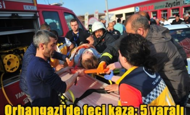 Orhangazi'de feci kaza: 5 yaralı