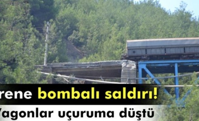 Osmaniye'de yük trenine bombalı saldırı