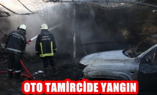 Oto Tamircide Yangın