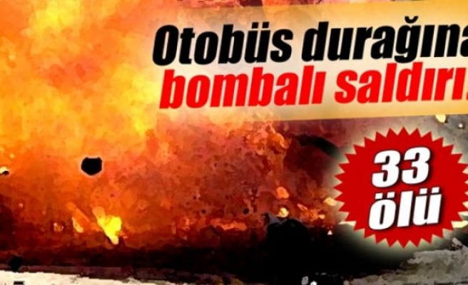 Otobüs durağına bombalı saldırı: 33 ölü