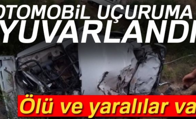 OTOMOBİL UÇURUMA UÇTU!