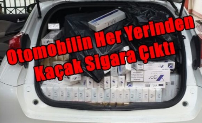 Otomobilin Her Yerinden Kaçak Sigara Çıktı