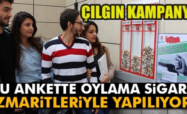 Oylama Sigara İzmaritleri İle Yapılıyor!