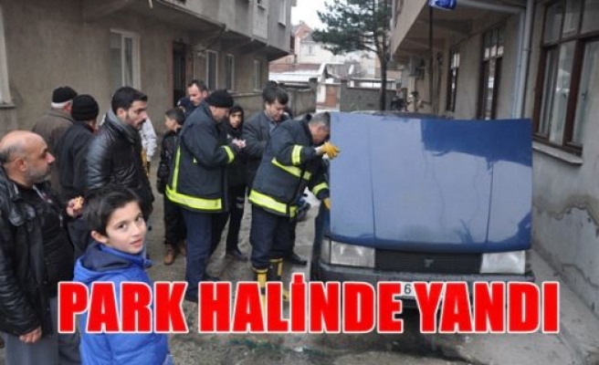 Park halinde yandı