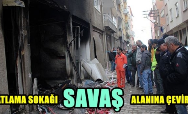 Patlama sokağı savaş alanına çevirdi