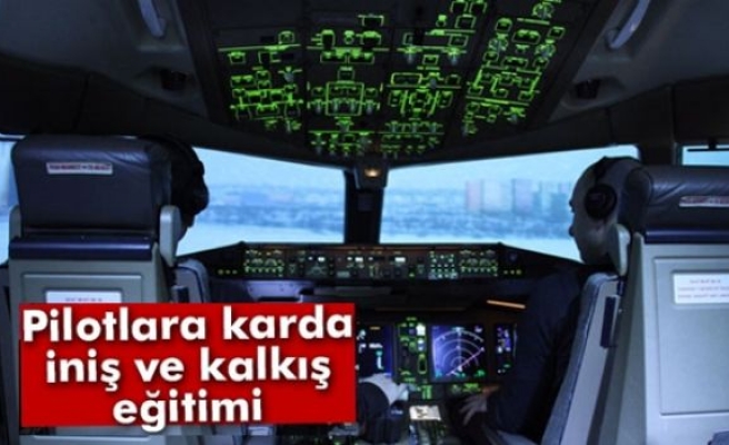 Pilotlara, karda iniş ve kalkış eğitimi