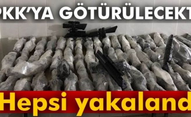 PKK'ya götürülmek istenilen silahlar yakalandı!