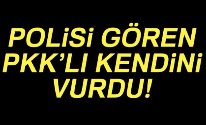 POLİSİ GÖREN PKK'LI KENDİNİ VURDU!
