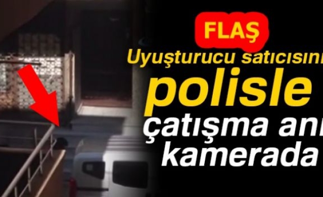 POLİSLE ÇATIŞMA ANI KAMERADA