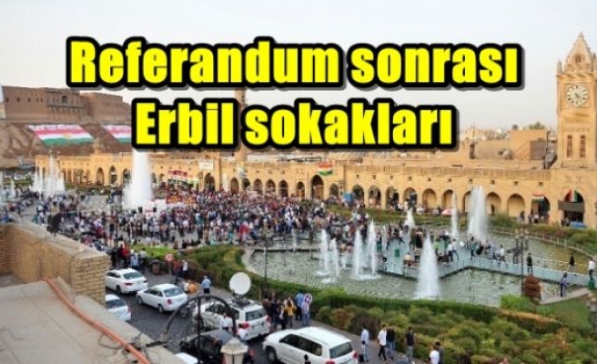 Referandum sonrası Erbil sokakları