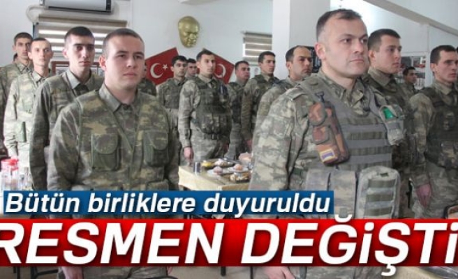 RESMEN DEĞİŞTİ!