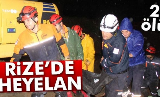 Rize’de heyelan: 2 ölü