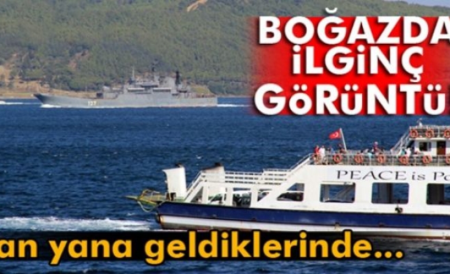 Rus savaş gemisi, Çanakkale boğazından geçti