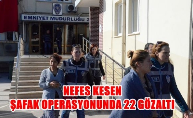 Şafak operasyonunda 22 gözaltı