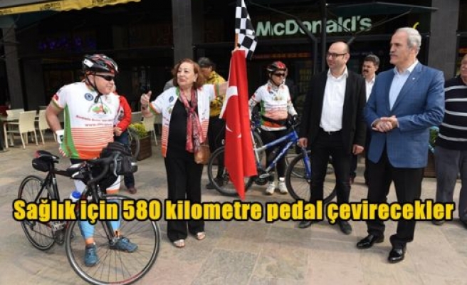 Sağlık için 580 kilometre pedal çevirecekler